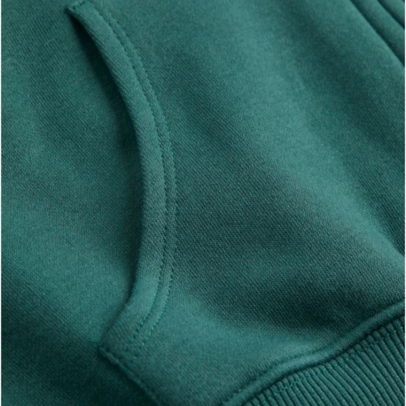 sold 🆕️ NWT H&M Hooded Crop Sweatshirt Jacket in 'Green' - Picture 6 of 8